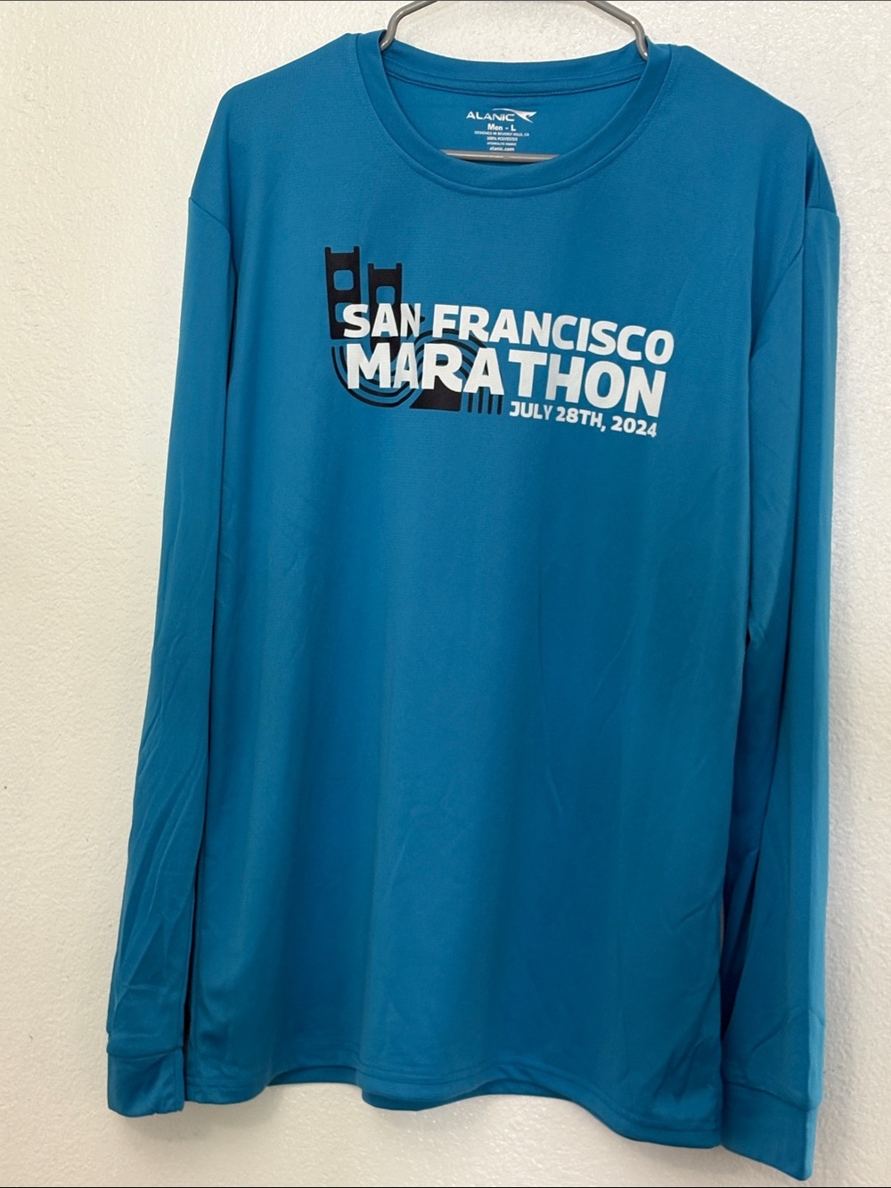 SF Marathon Long Sleeve Performance Shirt - Teal Blue